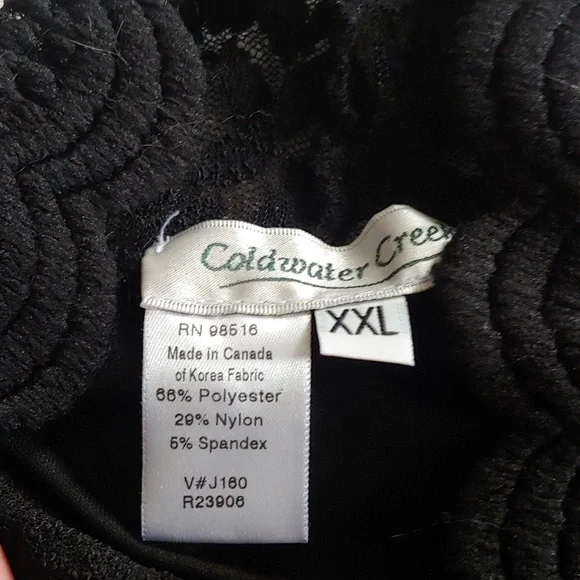 COLDWATER CREEK STRETCH LACE HIGH NECK TOP - Picture 5 of 7